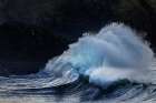 King tide waves at Cape Disappointment State Park in Washington State, USA Art Print